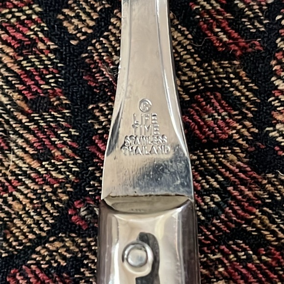 Life Time Stainless Thailand Red Handle Flatware and Server - Picture 7 of 7